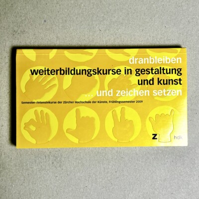 Cover Kursprogramm ZHdK 2009